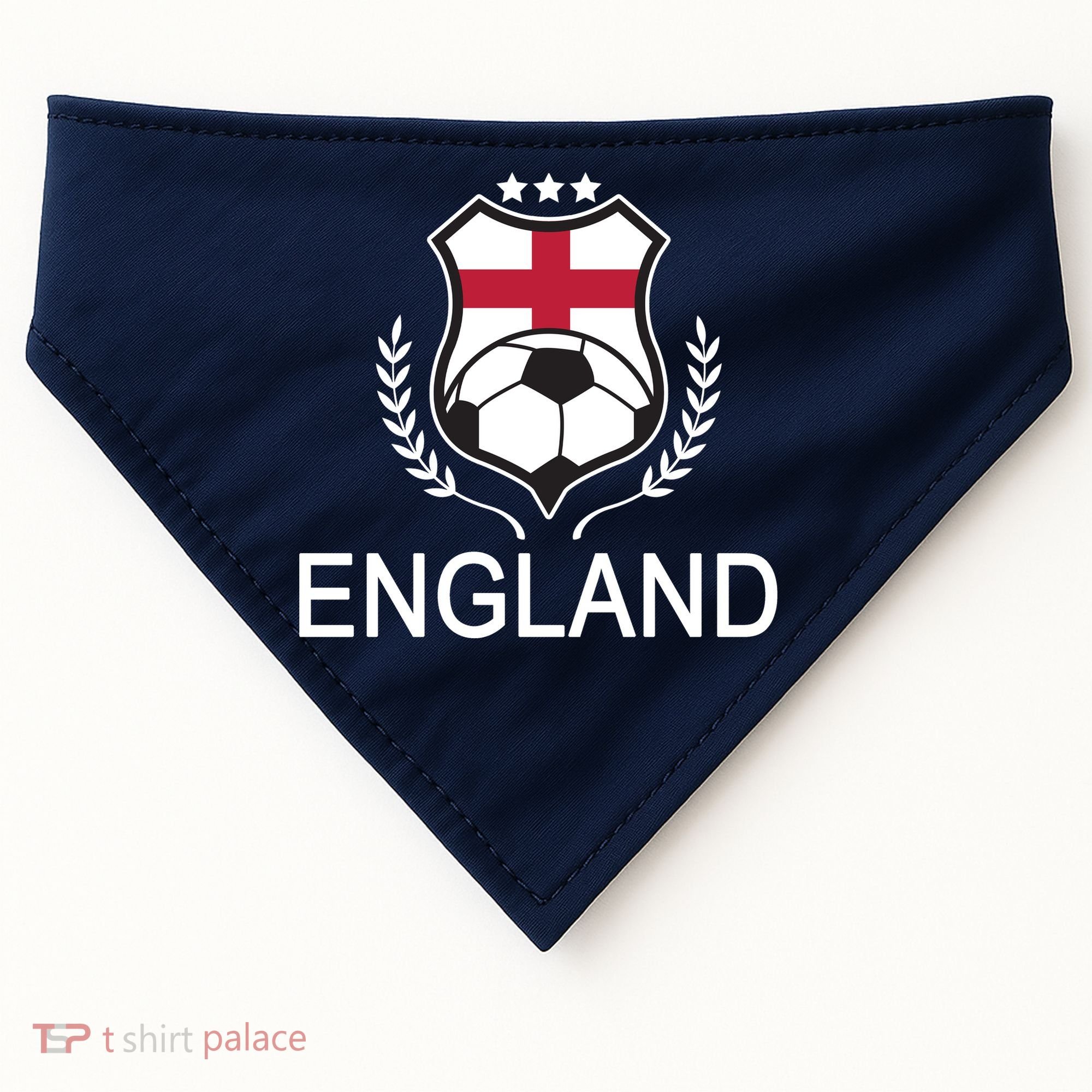 England Soccer English Flag USA-Made Doggie Bandana