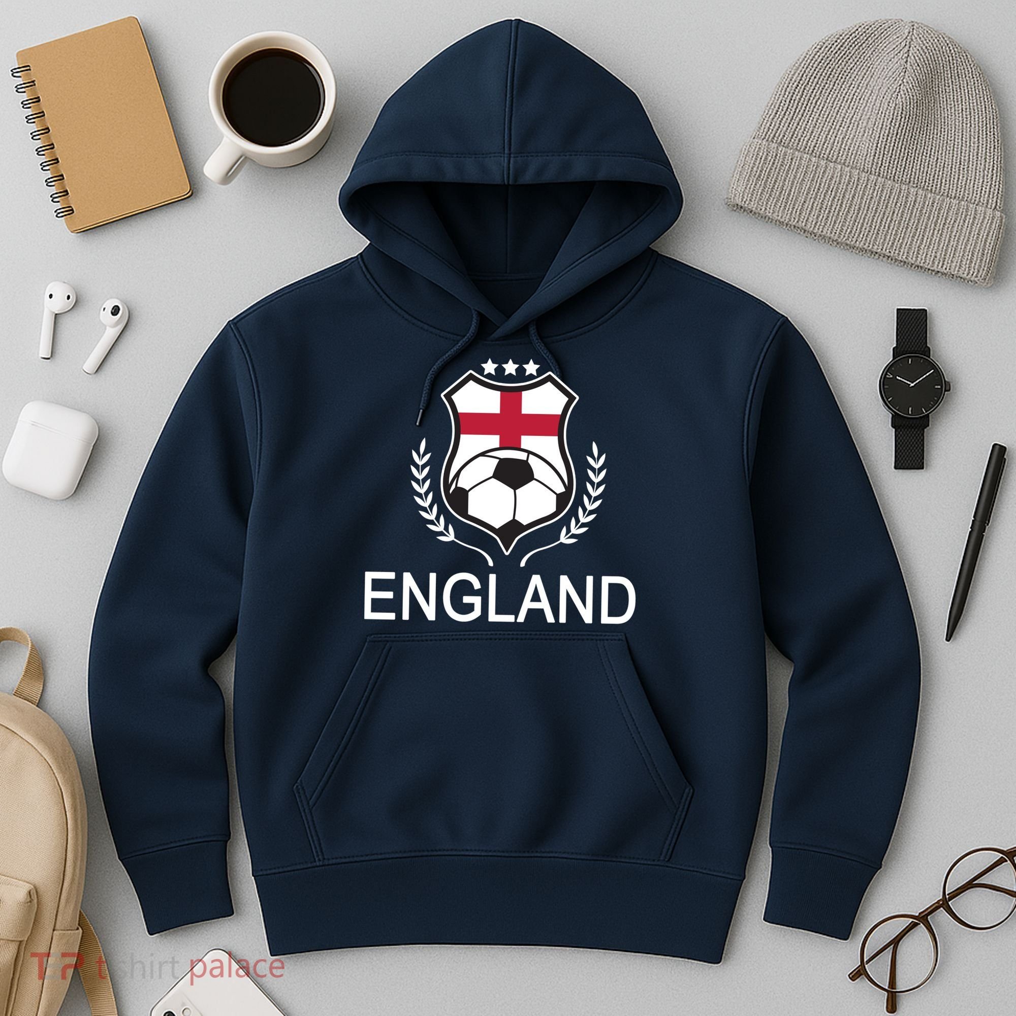 England Soccer English Flag Hoodie