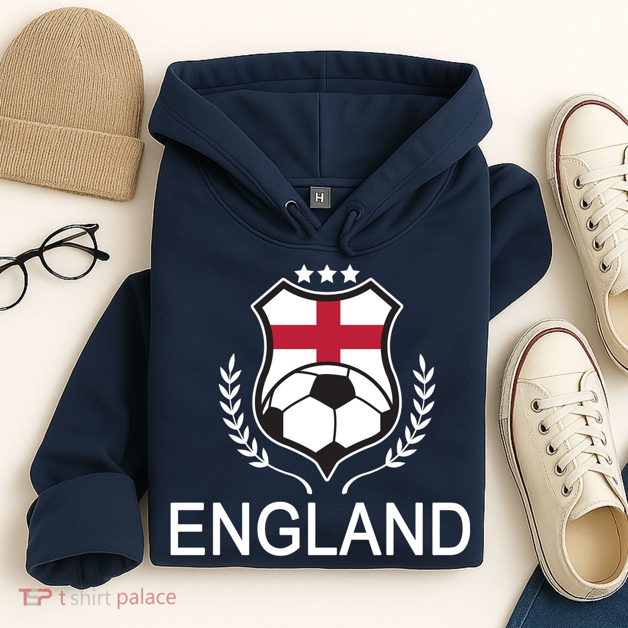 England Soccer English Flag Hoodie
