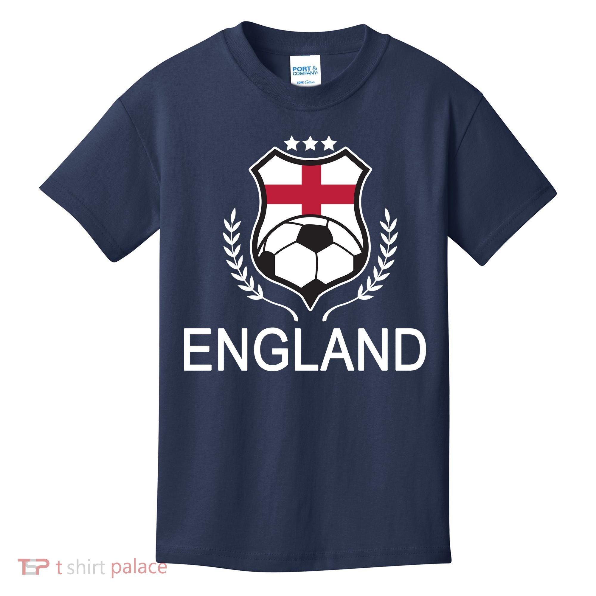 England Soccer English Flag Kids T-Shirt