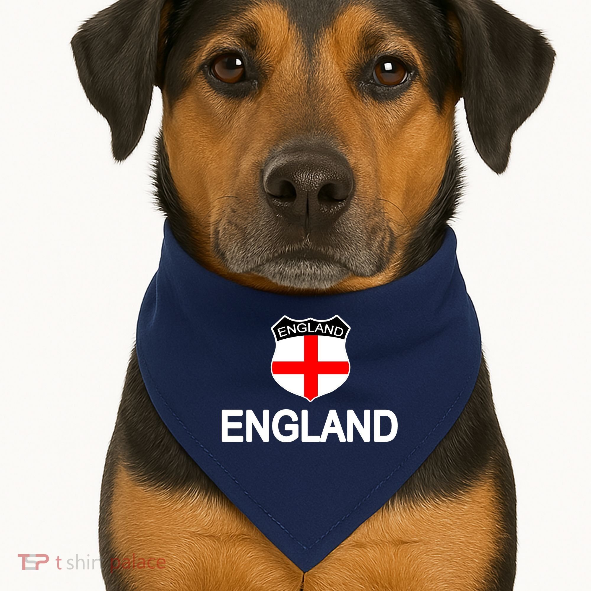 England Soccer Fan English Crest Flag USA-Made Doggie Bandana