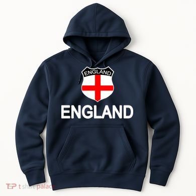 England Soccer Fan English Crest Flag Hoodie