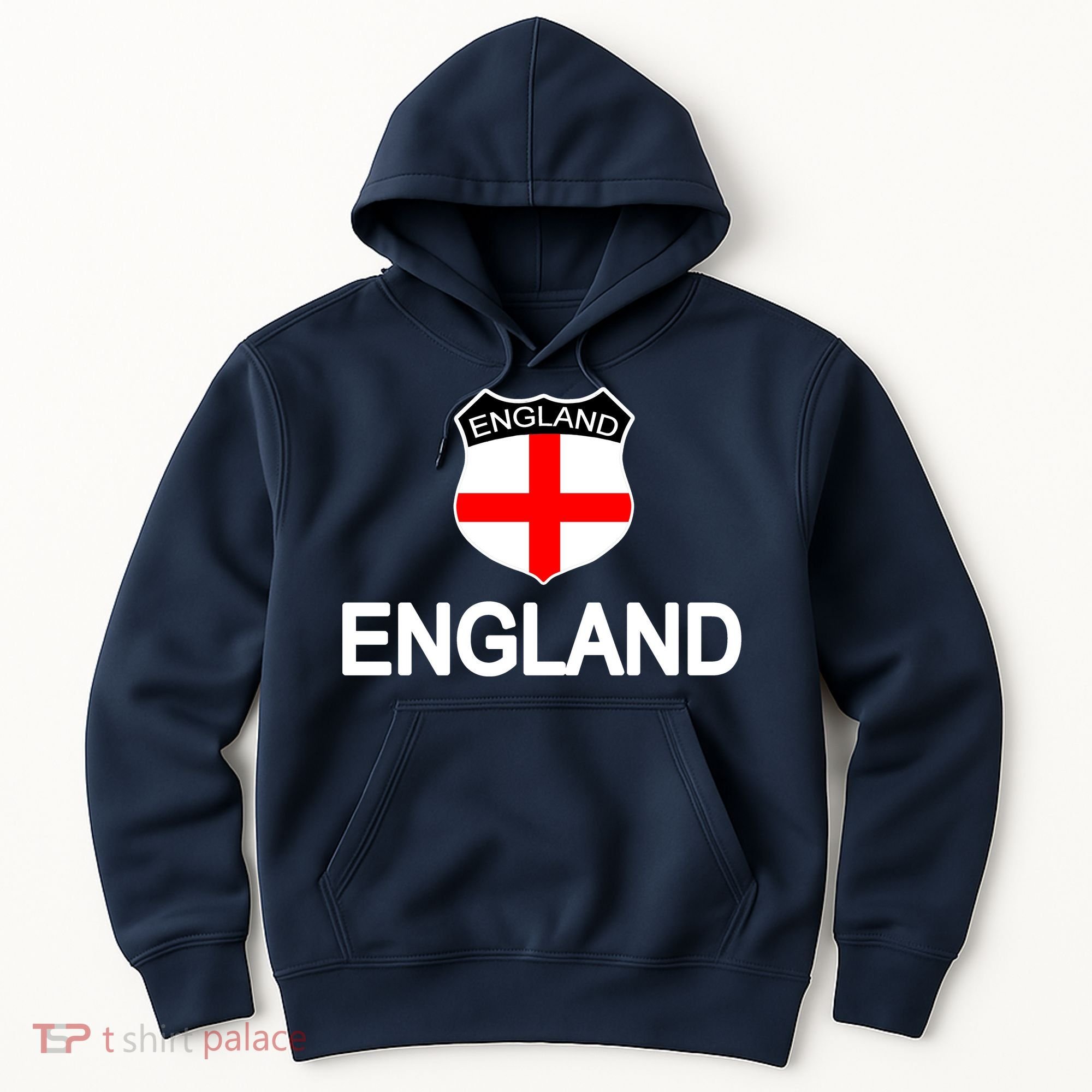 England Soccer Fan English Crest Flag Hoodie
