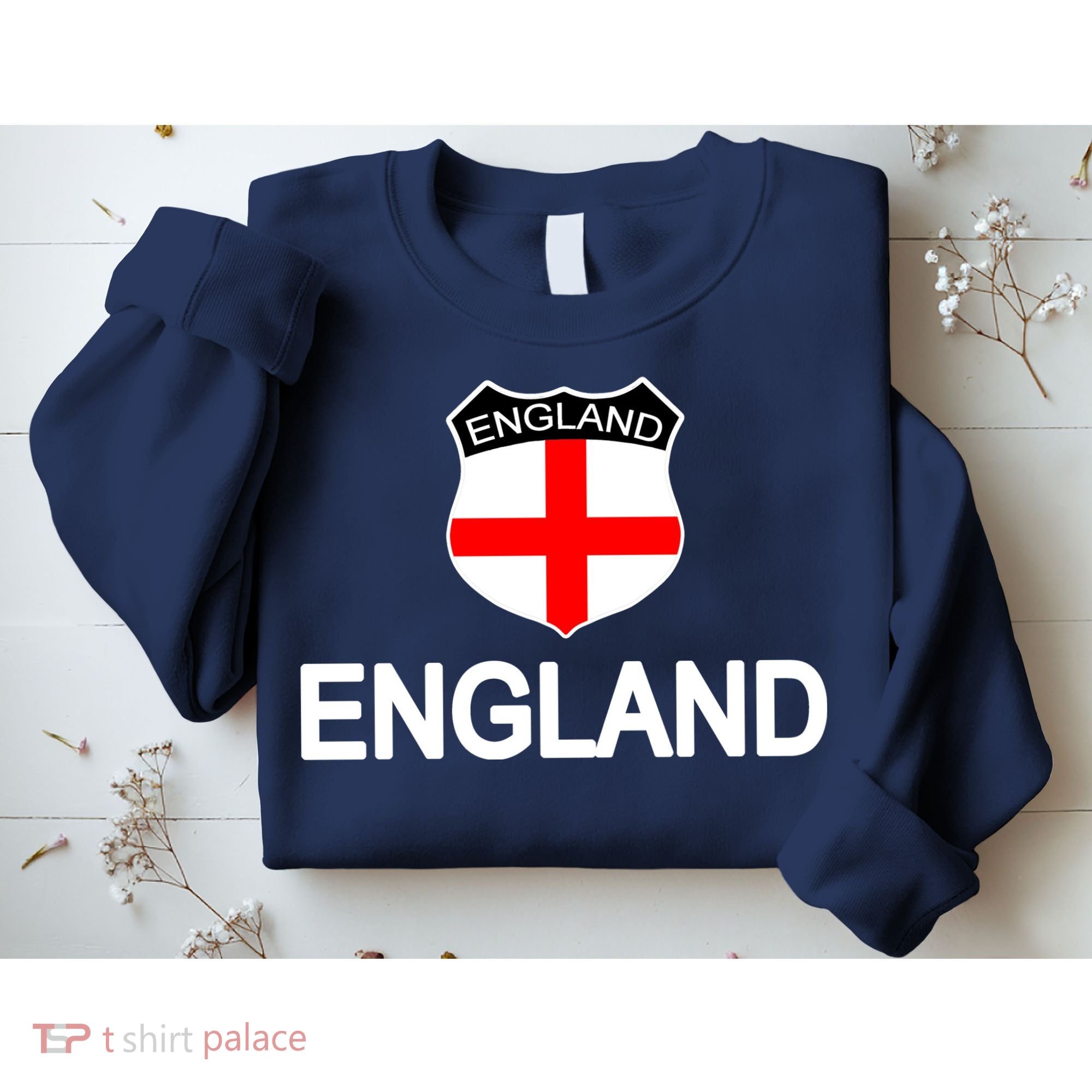 England Soccer Fan English Crest Flag Sweatshirt