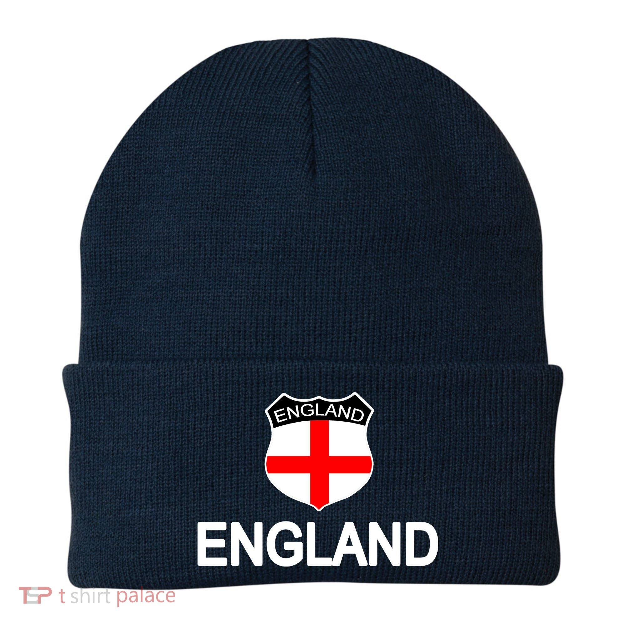 England Soccer Fan English Crest Flag Beanie