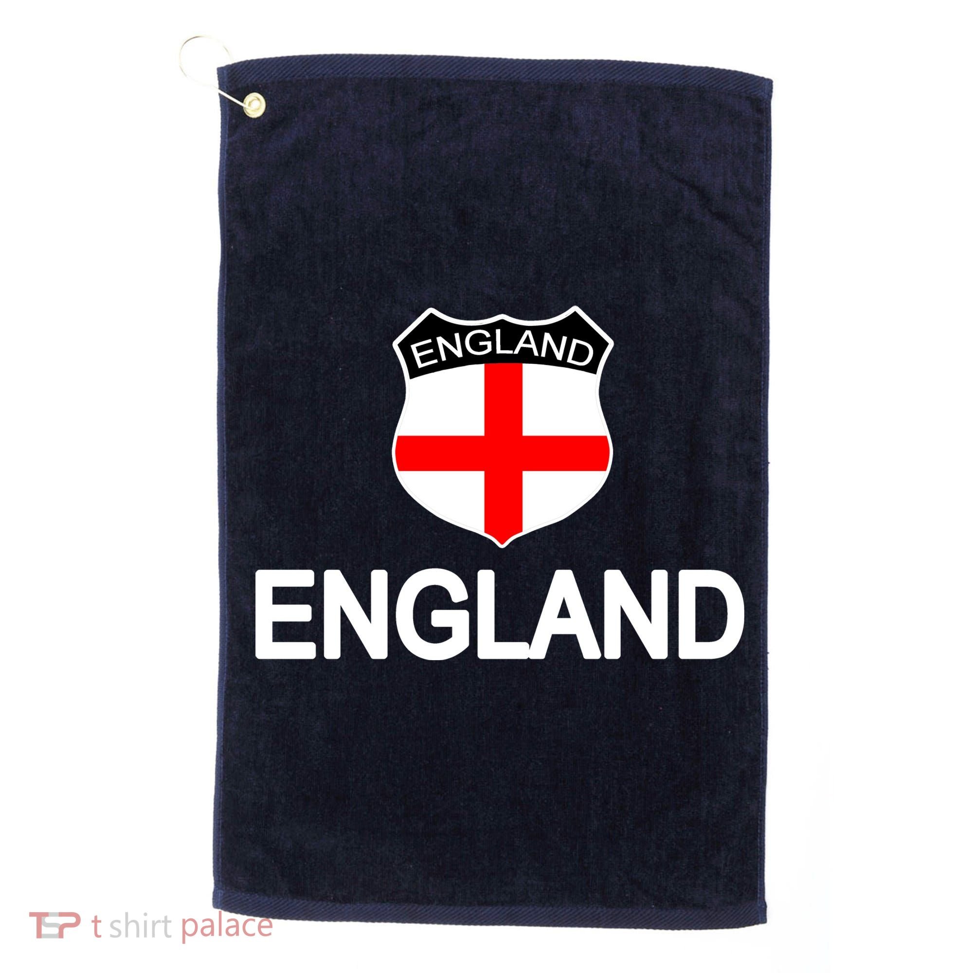 England Soccer Fan English Crest Flag Golf Towel