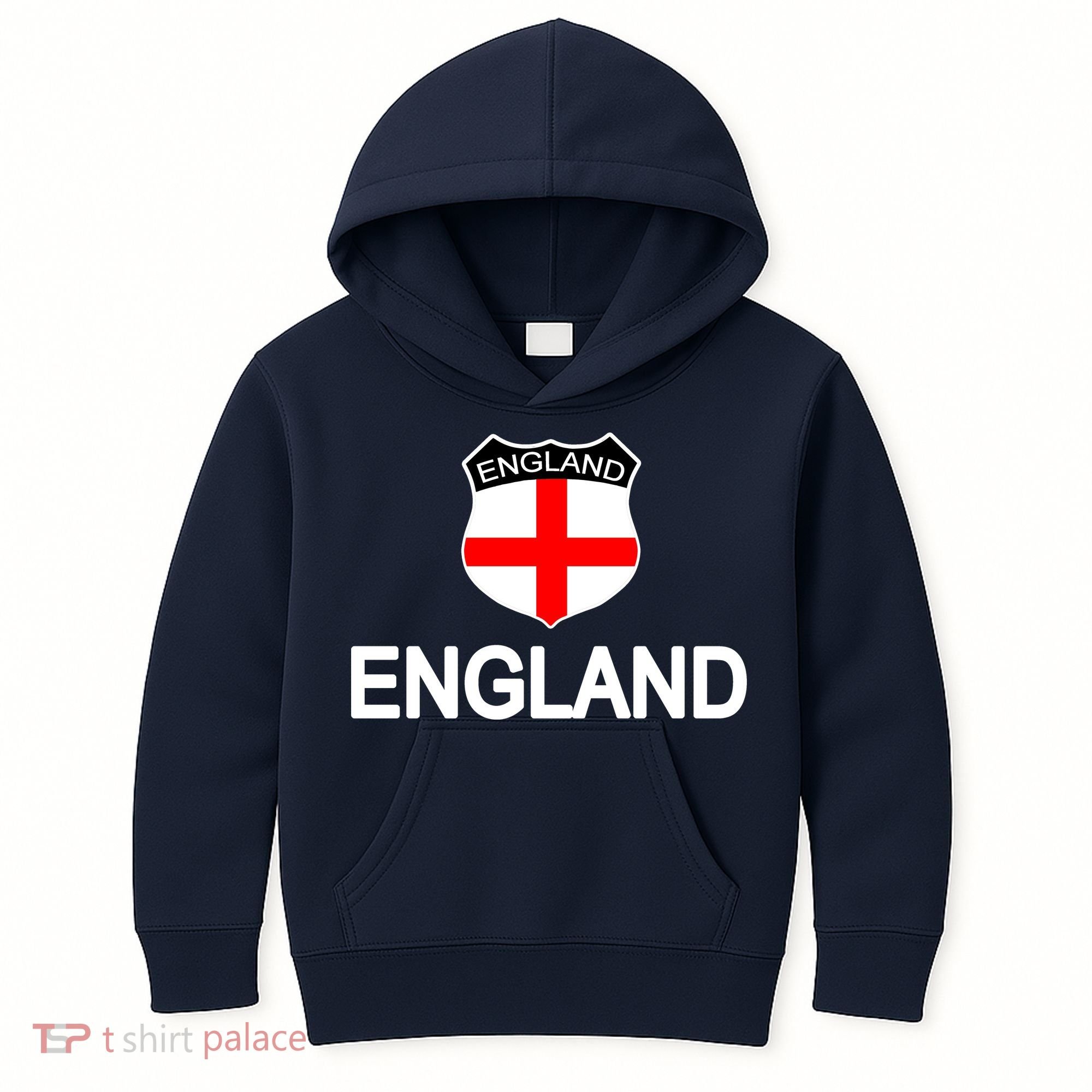 England Soccer Fan English Crest Flag Kids Hoodie
