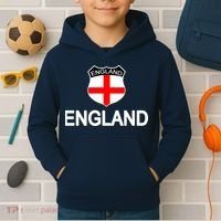 England Soccer Fan English Crest Flag Kids Hoodie thumb 2