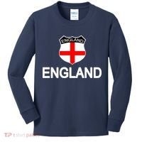 England Soccer Fan English Crest Flag Kids Long Sleeve Shirt thumb 0