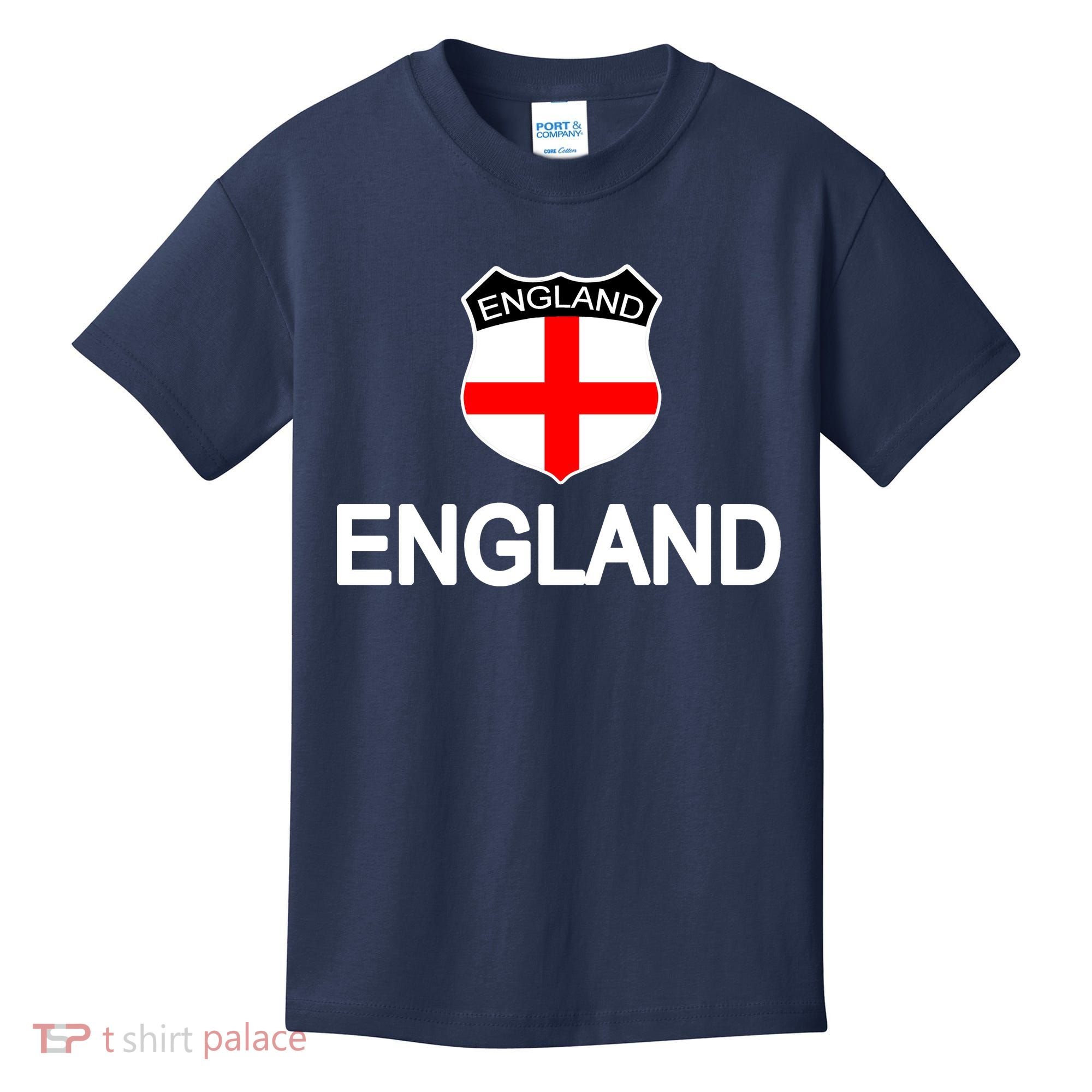England Soccer Fan English Crest Flag Kids T-Shirt