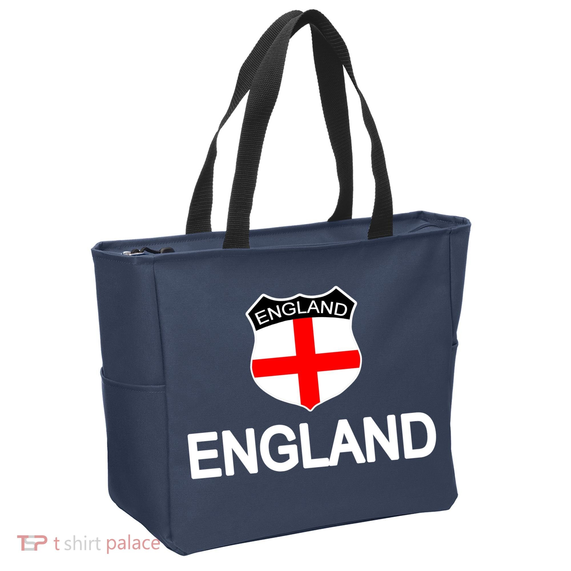 England Soccer Fan English Crest Flag Tote Bag
