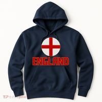 England Soccer Football Red and White Cross Flag logo Hoodie thumb 0