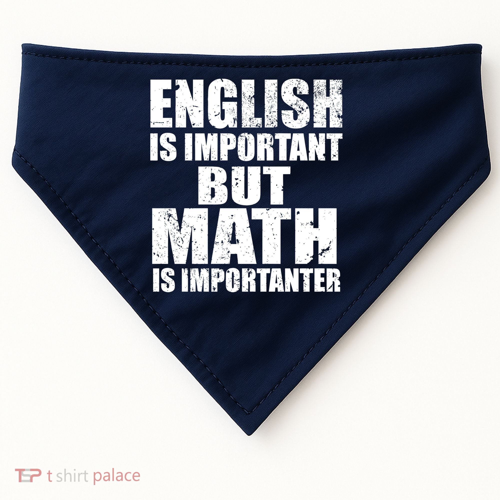 English Is Important But Math Is Importanter USA-Made Doggie Bandana