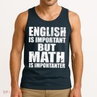 English Is Important But Math Is Importanter Tank Top thumb 3