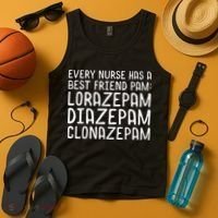 Every Nurse Has A Best Friend Funny Tank Top thumb 4
