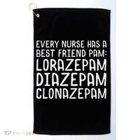 Every Nurse Has A Best Friend Funny Golf Towel thumb 0