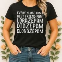 Every Nurse Has A Best Friend Funny Women's T-Shirt thumb 2
