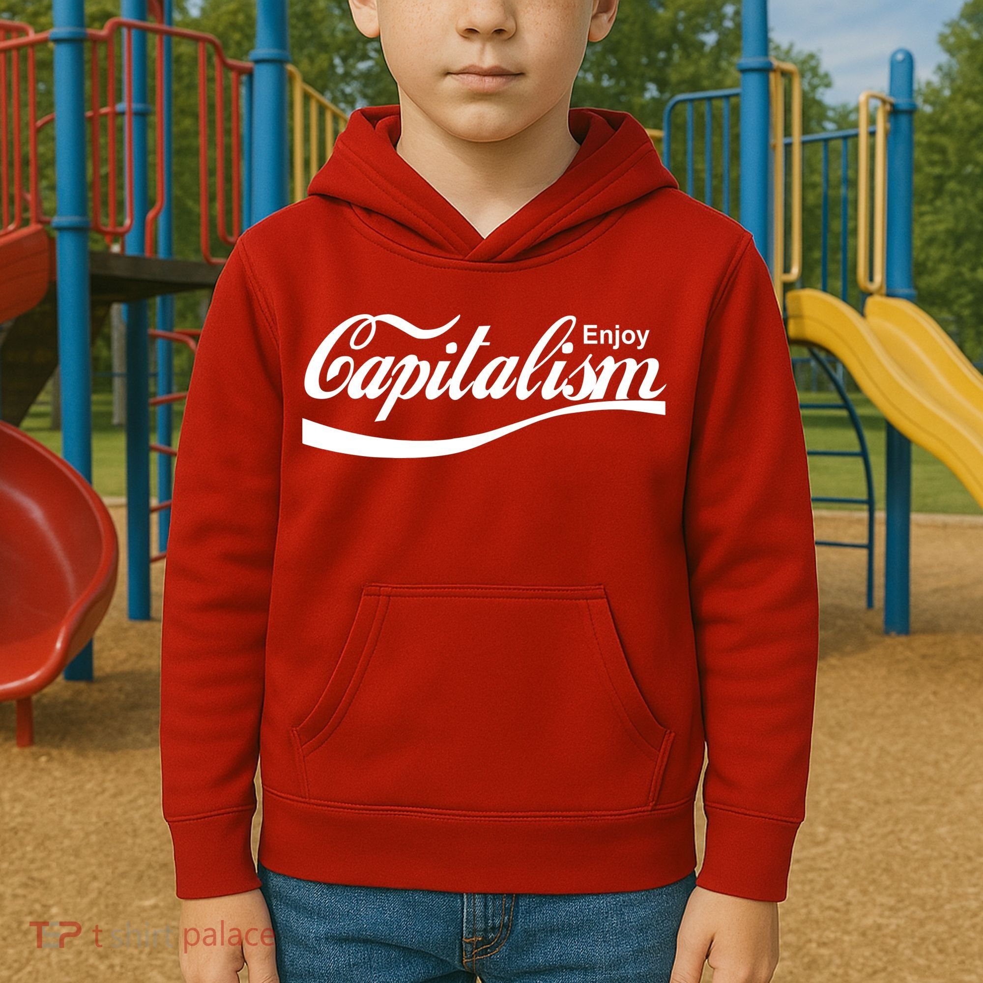 Enjoy Capitalism Kids Hoodie
