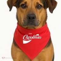 Enjoy Christmas USA-Made Doggie Bandana thumb 1