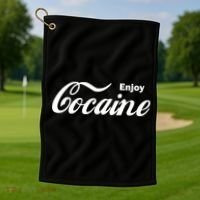 Enjoy Cocaine Golf Towel thumb 1