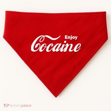 Enjoy Cocaine USA-Made Doggie Bandana