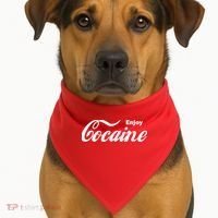 Enjoy Cocaine USA-Made Doggie Bandana thumb 1