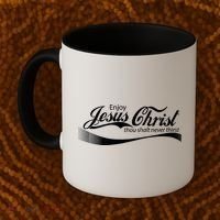 Enjoy Jesus Christ Thou Shalt Never Thirst Coffee Mug thumb 2