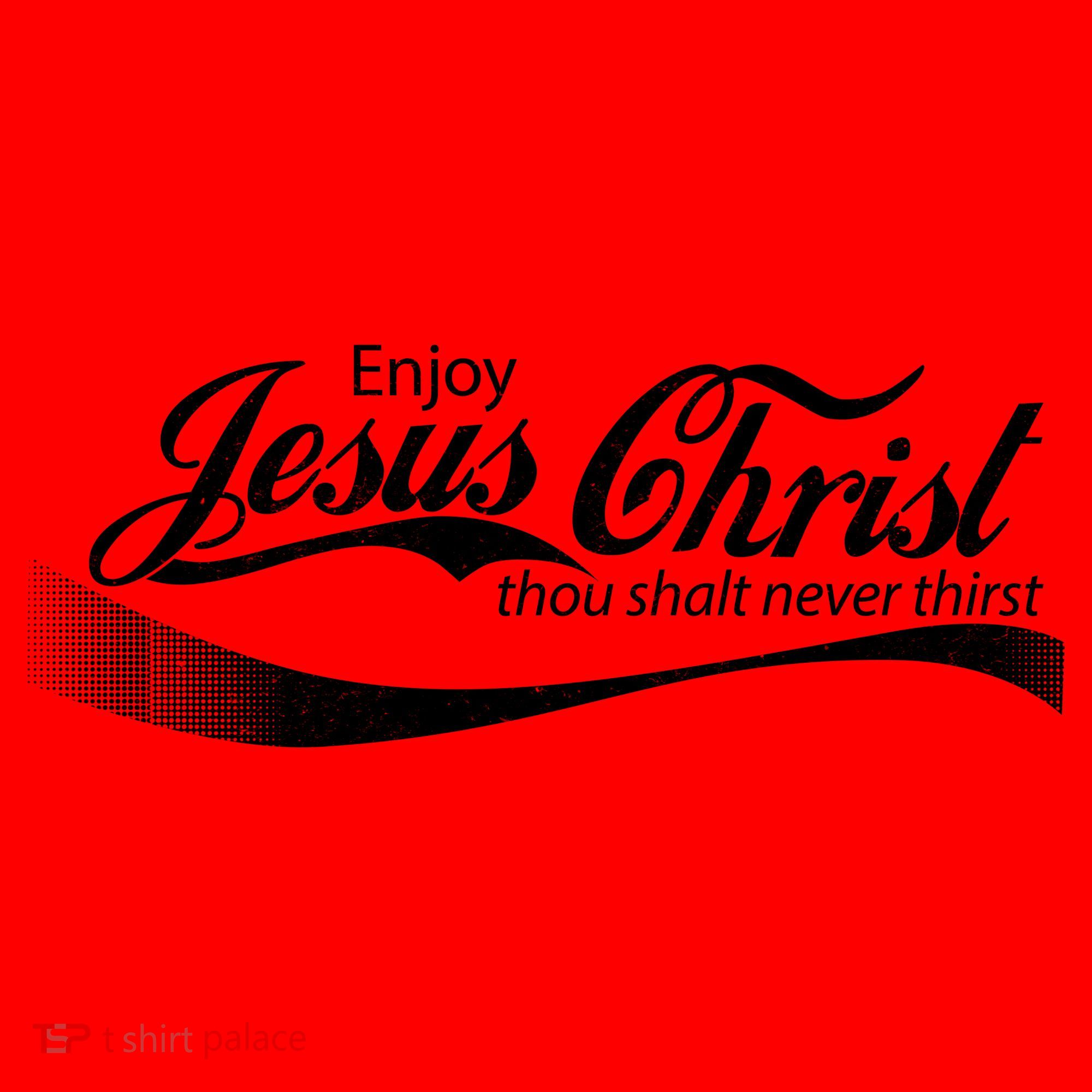 Enjoy Jesus Christ Thou Shalt Never Thirst Santa Hat