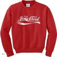 Enjoy Jesus Christ Thou Shalt Never Thirst Kids Sweatshirt thumb 0