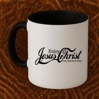 Enjoy Jesus Christ Thou Shalt Never Thirst Funny Coffee Mug thumb 2