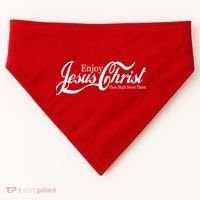 Enjoy Jesus Christ Thou Shalt Never Thirst Funny USA-Made Doggie Bandana thumb 0