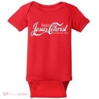 Enjoy Jesus Christ Thou Shalt Never Thirst Funny Baby Bodysuit thumb 0