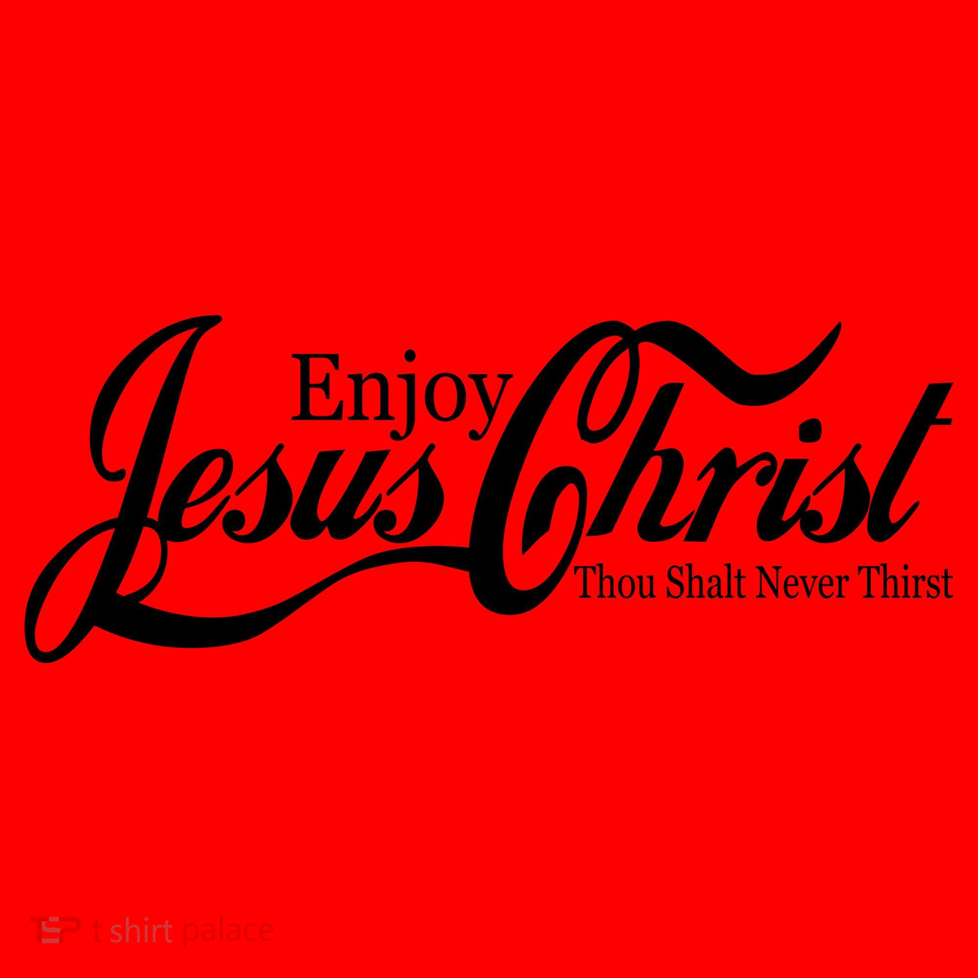 Enjoy Jesus Christ Thou Shalt Never Thirst Funny Santa Hat