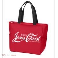 Enjoy Jesus Christ Thou Shalt Never Thirst Funny Tote Bag thumb 3