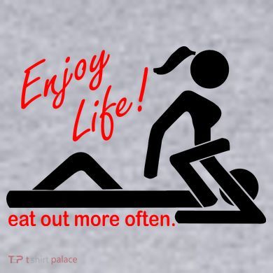 Enjoy Life Eat Out More Often Women's Racerback Cropped Tank