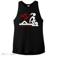 Enjoy Life Eat Out More Often Ladies PosiCharge Tri-Blend Wicking Tank thumb 0