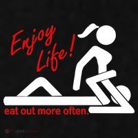 Enjoy Life Eat Out More Often Ladies PosiCharge Tri-Blend Wicking Tank thumb 2