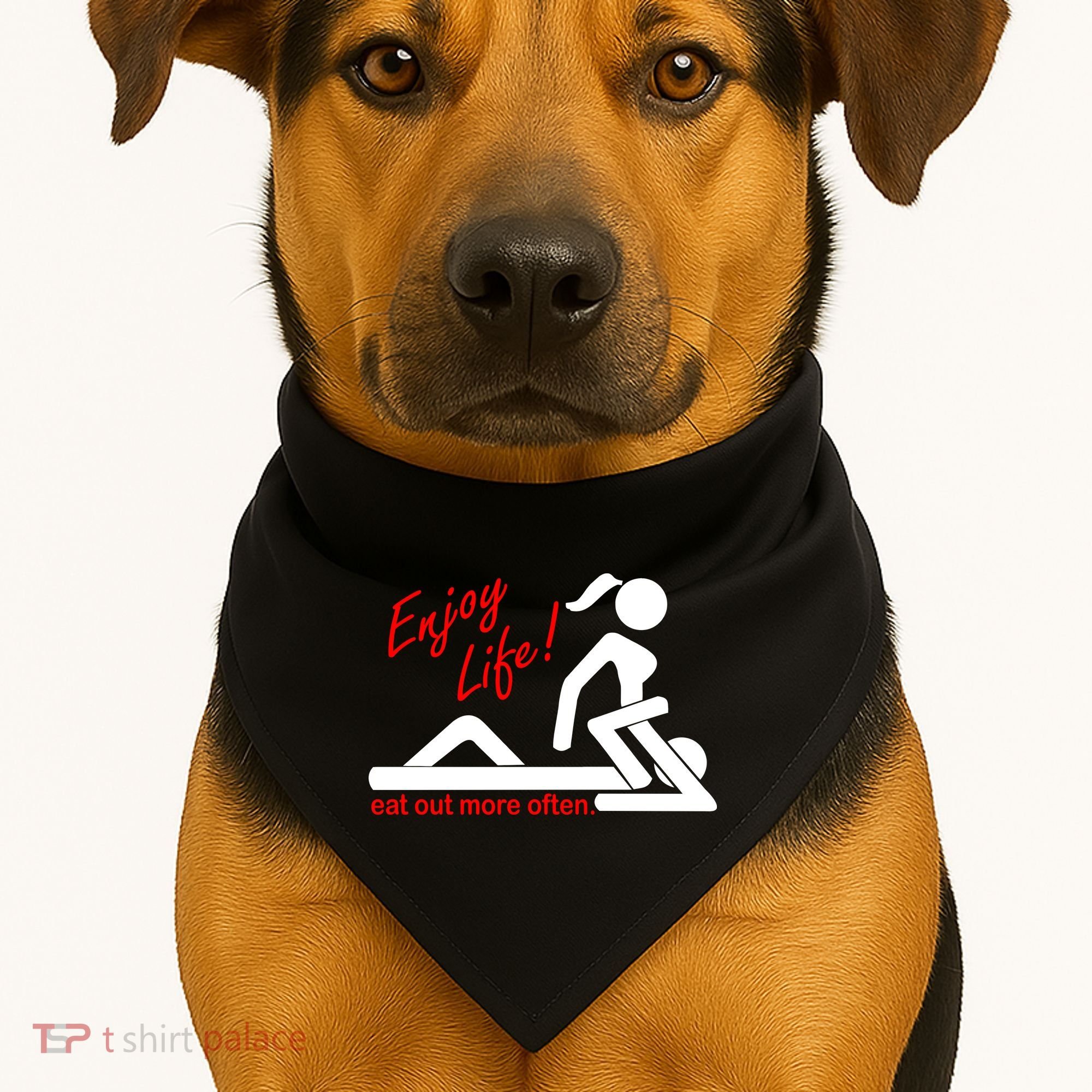 Enjoy Life Eat Out More Often USA-Made Doggie Bandana