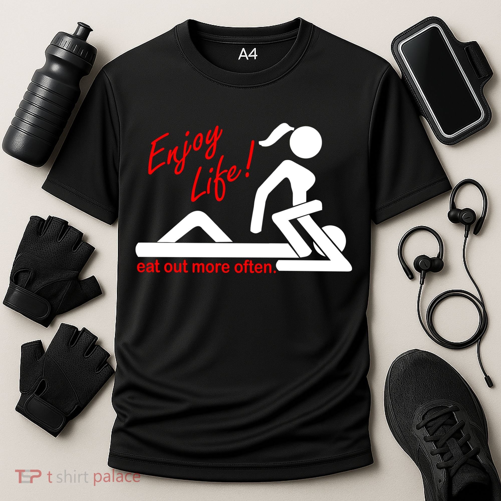 Enjoy Life Eat Out More Often Cooling Performance Crew T-Shirt