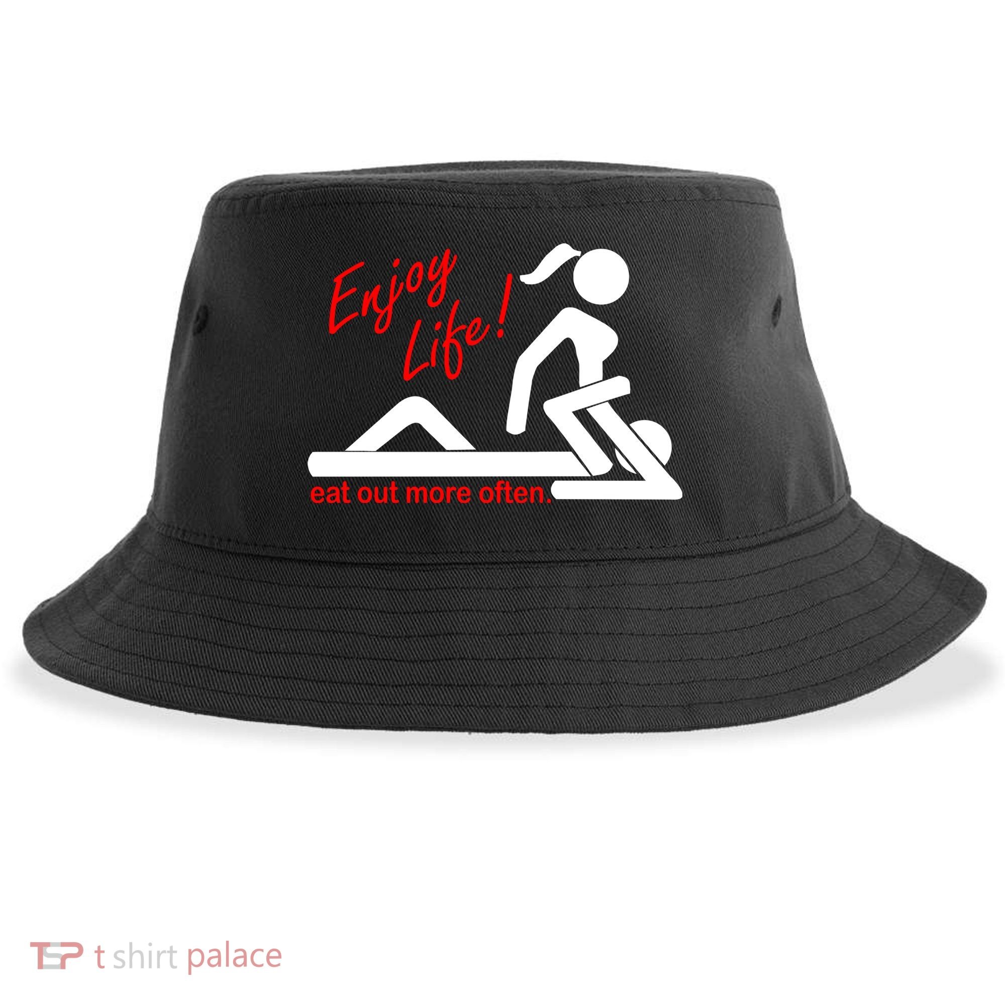 Enjoy Life Eat Out More Often Sustainable Bucket Hat