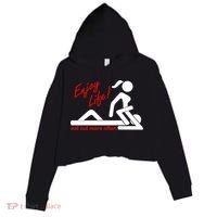 Enjoy Life Eat Out More Often Crop Fleece Hoodie thumb 0