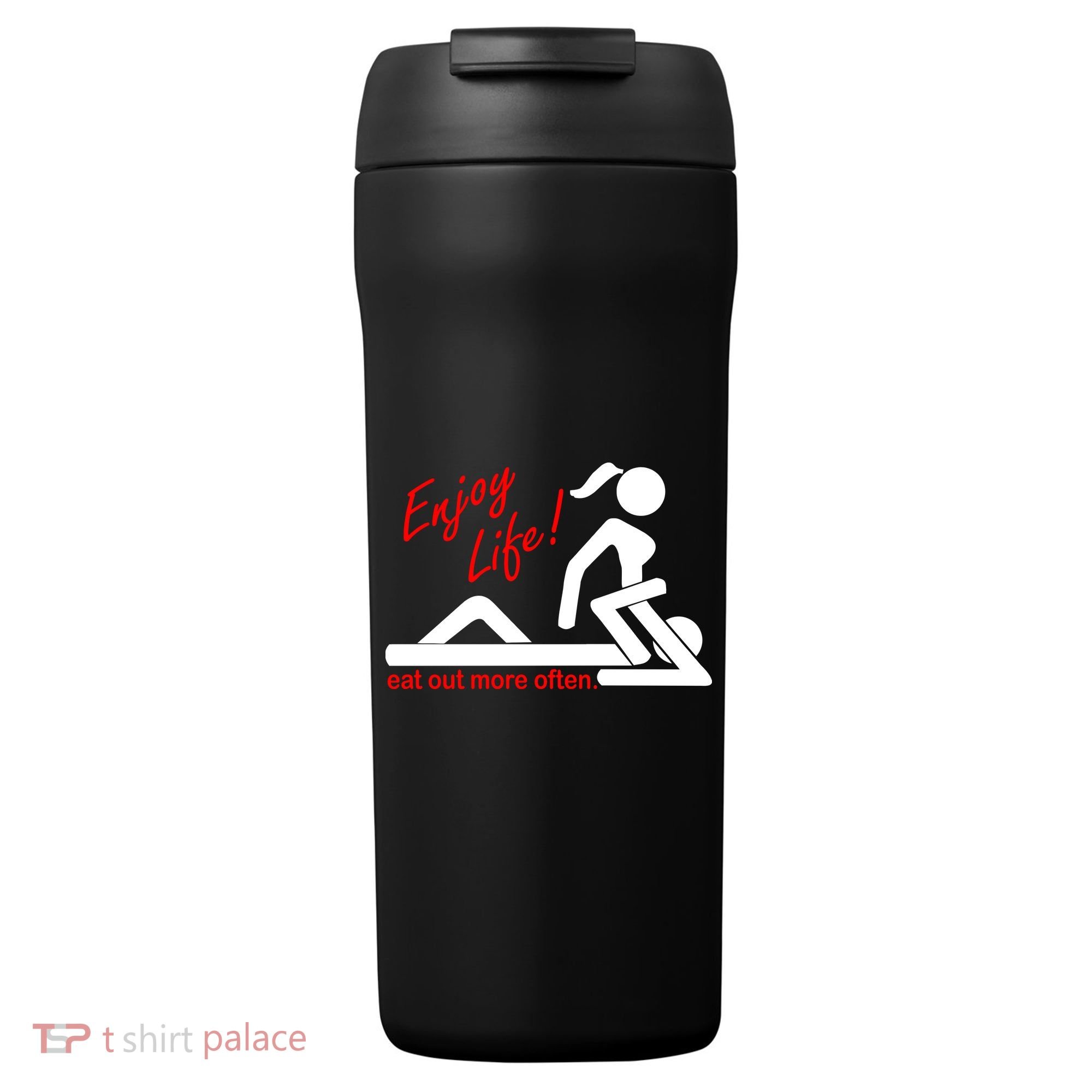 Enjoy Life Eat Out More Often 24oz Duet Stainless Steel Tumbler