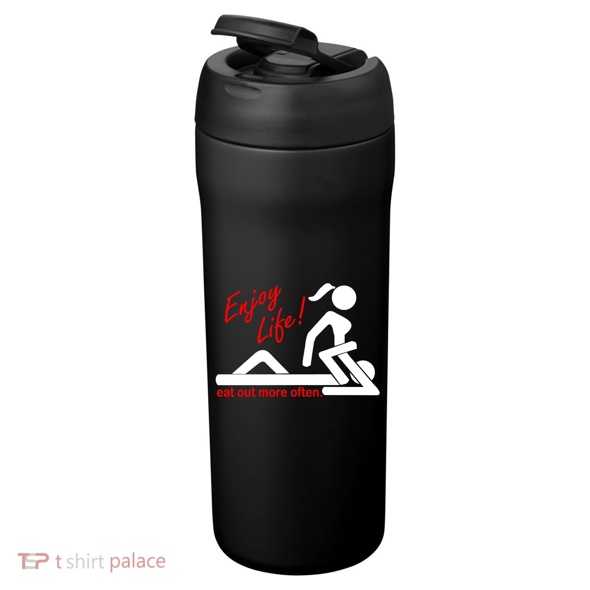 Enjoy Life Eat Out More Often 24oz Duet Stainless Steel Tumbler