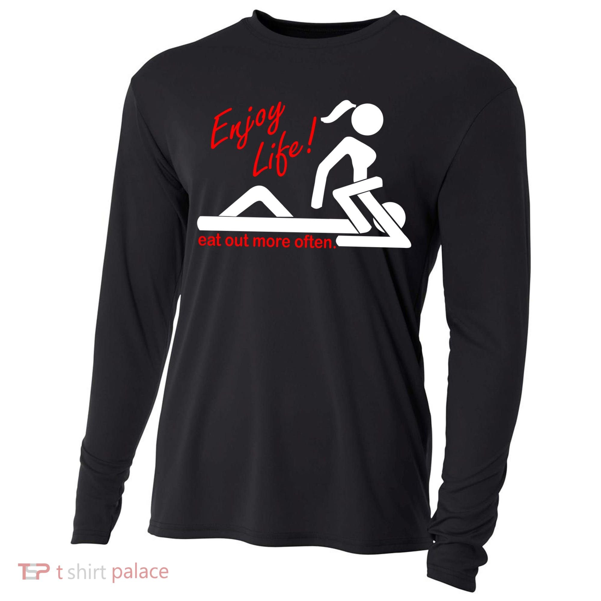 Enjoy Life Eat Out More Often Cooling Performance Long Sleeve Crew
