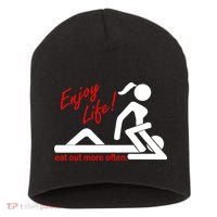Enjoy Life Eat Out More Often Short Acrylic Beanie thumb 0
