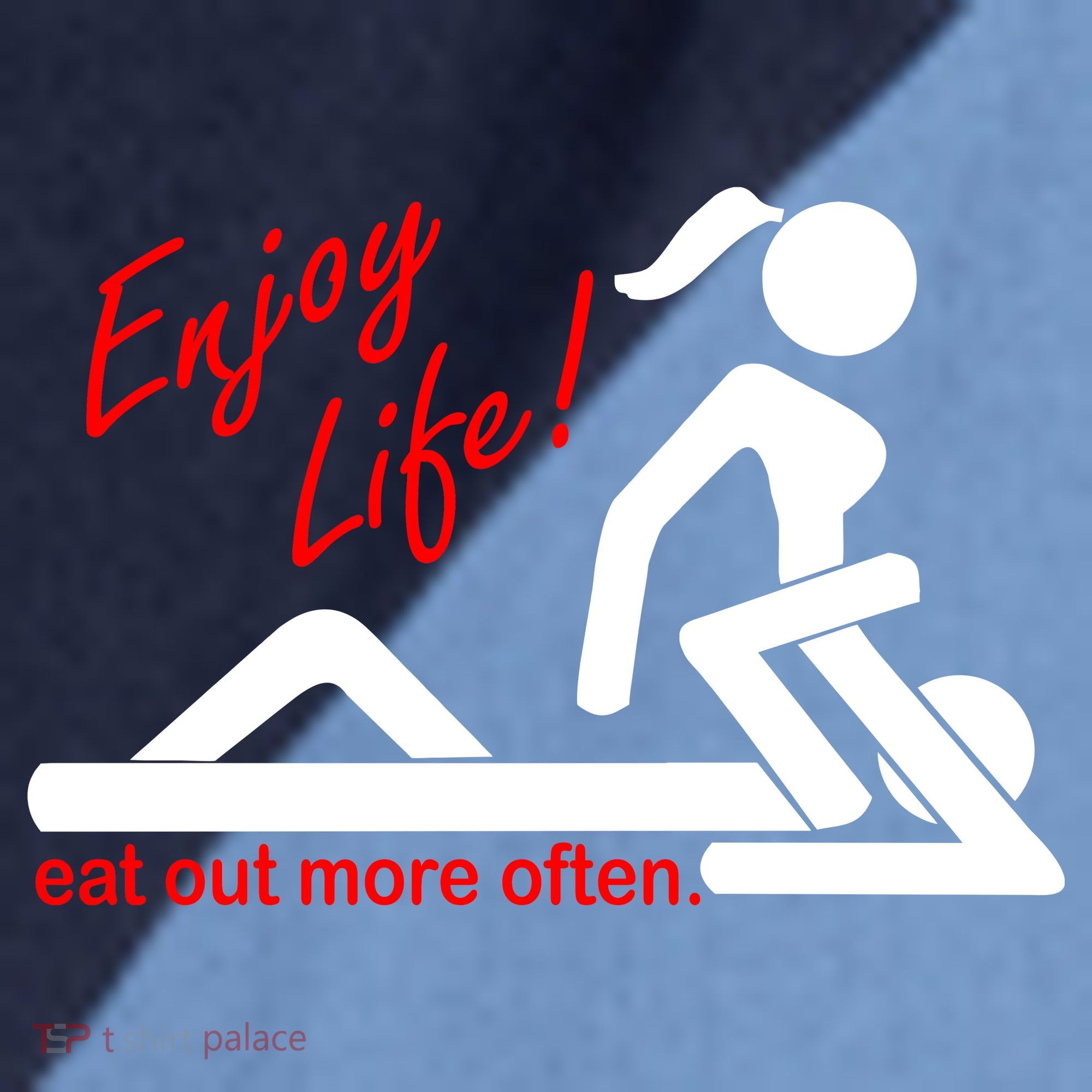 Enjoy Life Eat Out More Often Raglan Baseball Sleeve Shirt