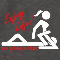 Enjoy Life Eat Out More Often Vector Backpack thumb 2