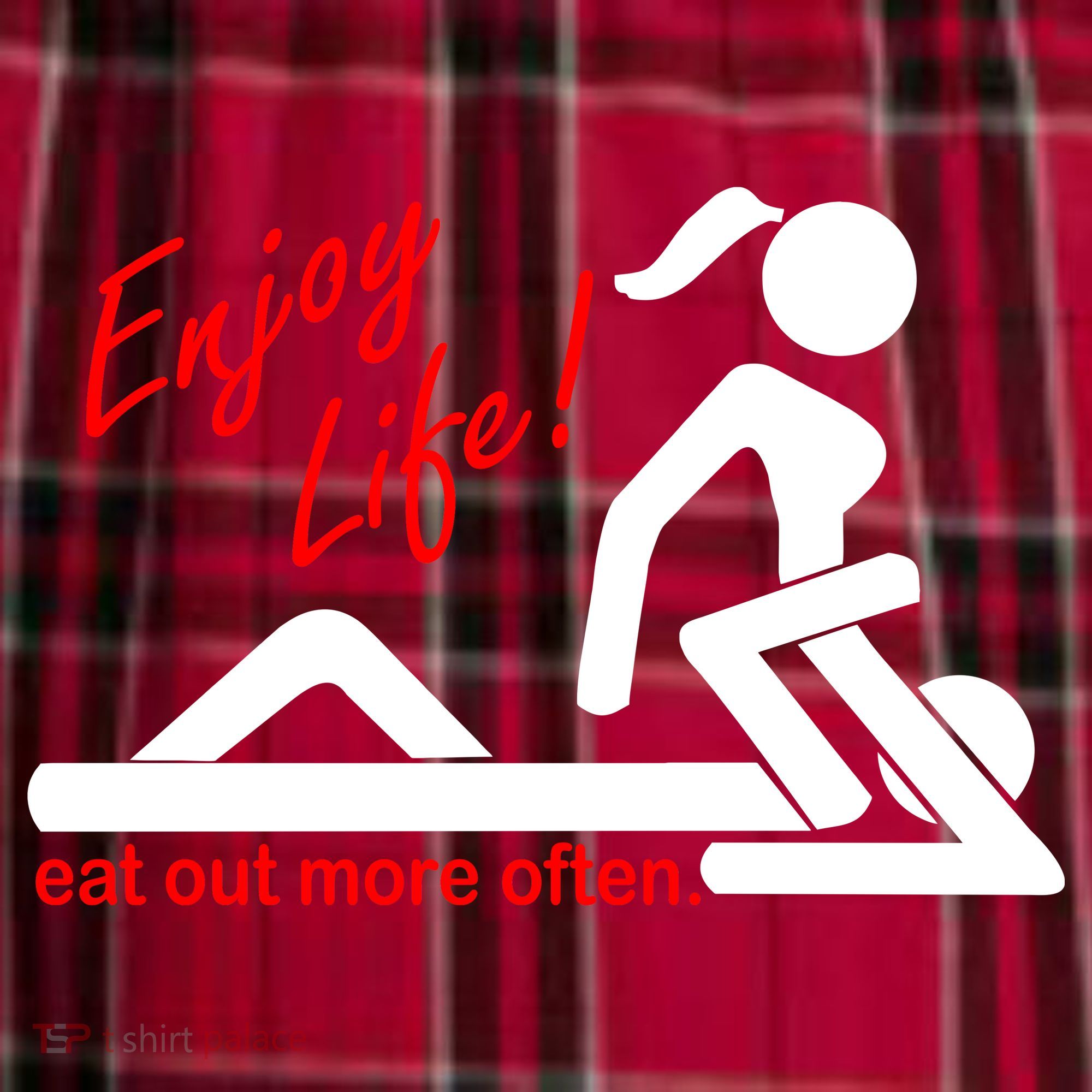 Enjoy Life Eat Out More Often Women's Flannel Plaid Pajama Pants