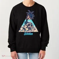 Enjoy Tropical Summer Vacation Skull Women's Sweatshirt thumb 0