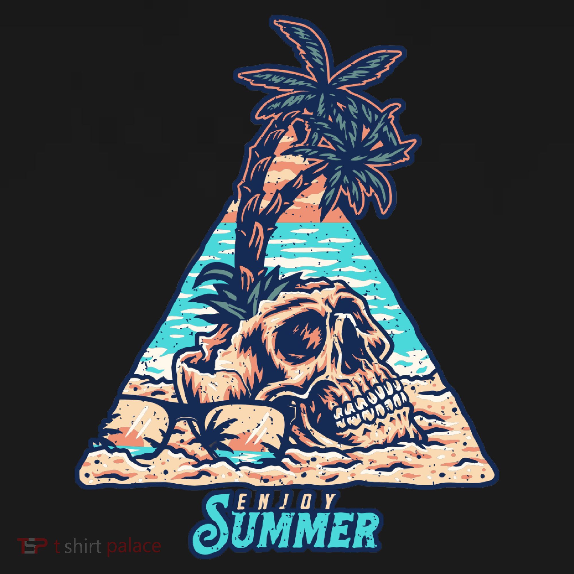 Enjoy Tropical Summer Vacation Skull Apron
